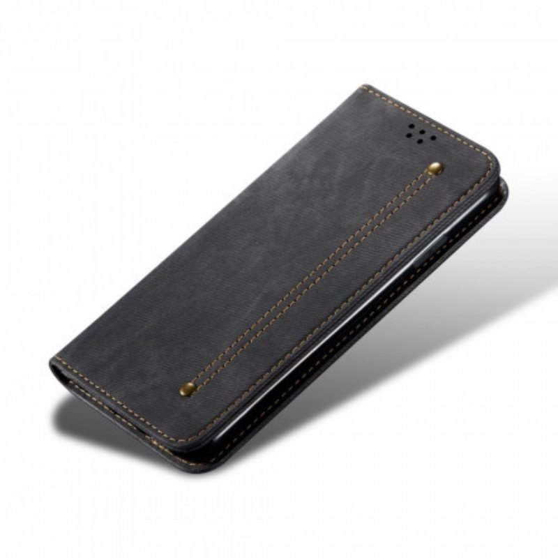 Beskyttelse Deksel Til Oppo A54 5G / A74 5G Folio Deksel Denim Stoff