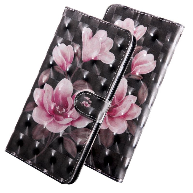 Folio Deksel Til Oppo A54 5G / A74 5G Blomster Med Snor