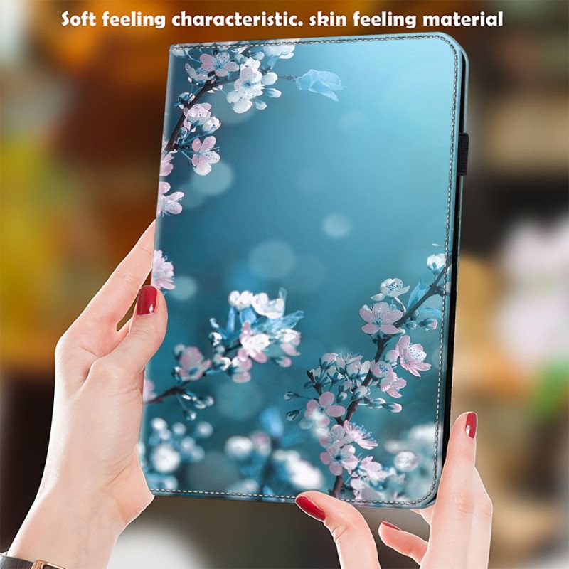 Case Etui Samsung Galaxy Tab S9 Fe Mobildeksel Plommeblomster