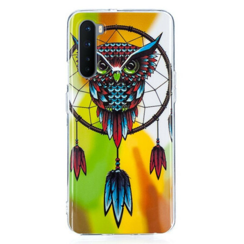 Deksel Til OnePlus Nord Fluorescerende Owl Dream Catcher