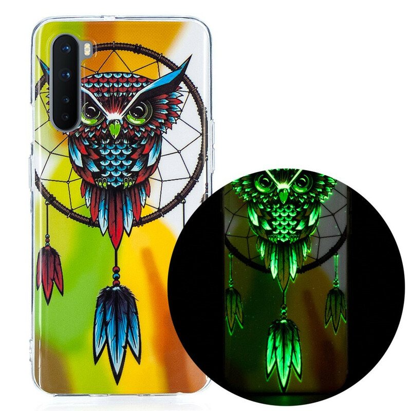 Deksel Til OnePlus Nord Fluorescerende Owl Dream Catcher