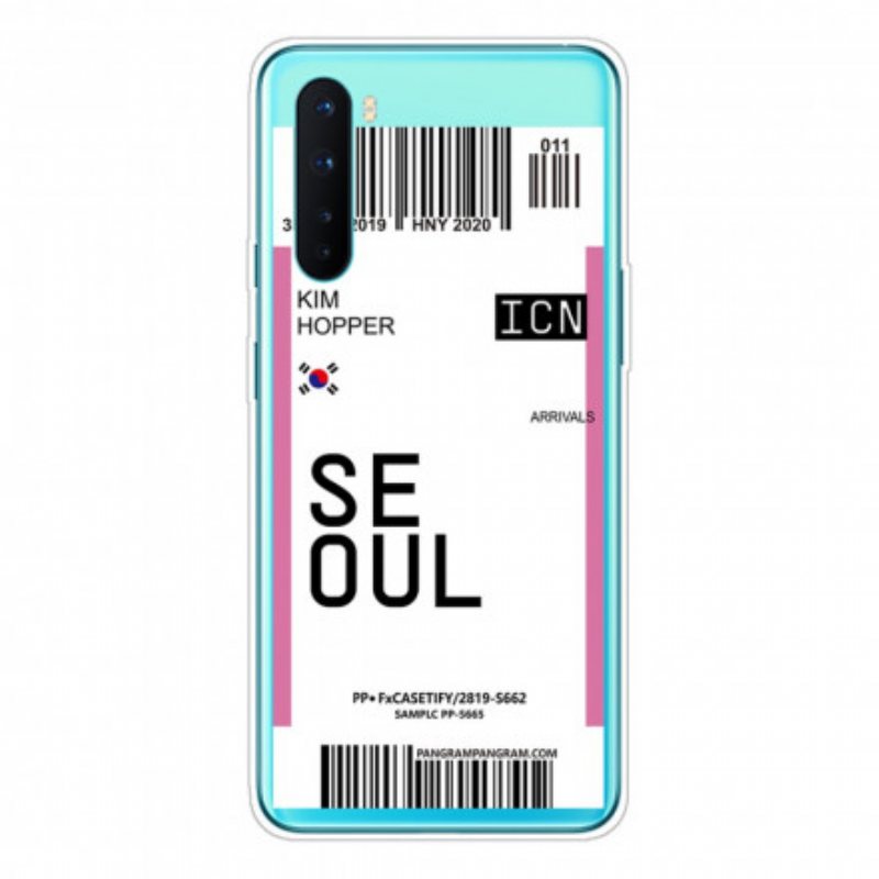 Deksel Til OnePlus Nord Seoul Boarding Pass