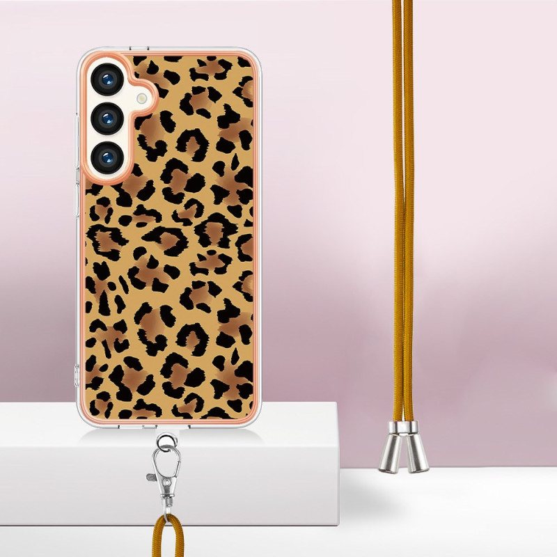 Deksel Til Samsung Galaxy S24 Plus 5g Snøring Leopardtrykk