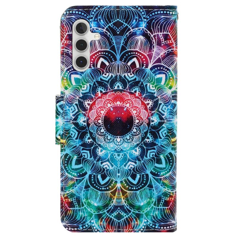 Folio Deksel Samsung Galaxy S24 Plus 5g Mandala Med Stropp