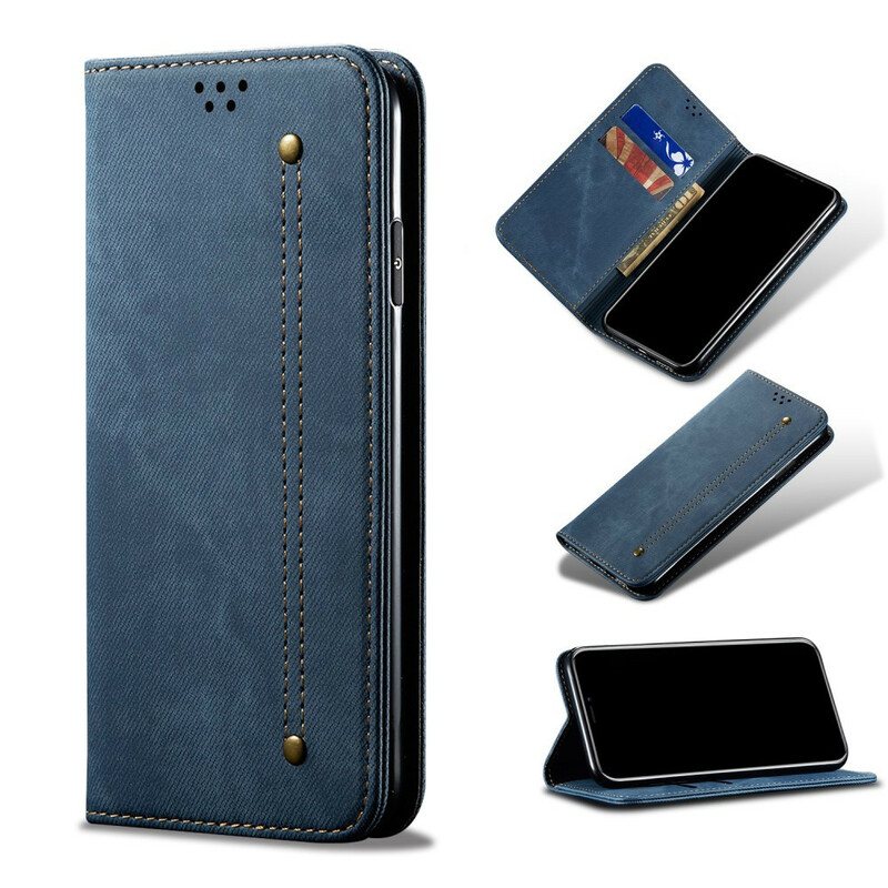 Beskyttelse Deksel Til Samsung Galaxy S20 Folio Deksel Denim Stoff