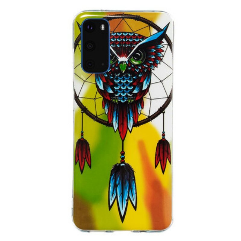 Deksel Til Samsung Galaxy S20 Fluorescerende Owl Dream Catcher