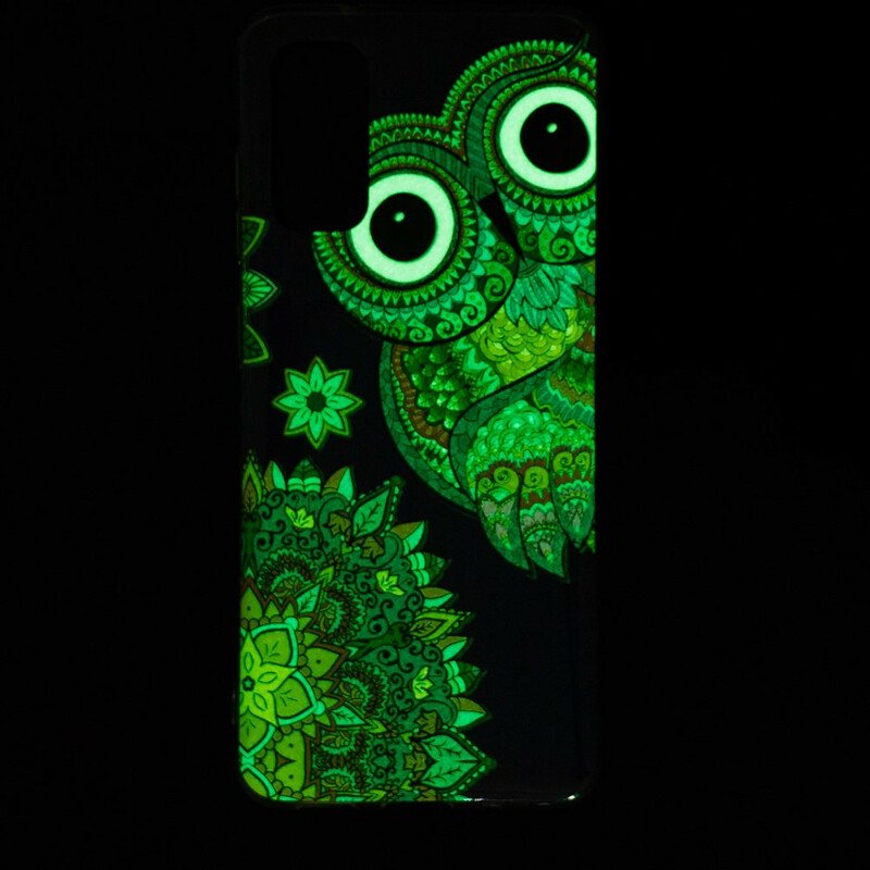 Deksel Til Samsung Galaxy S20 Fluorescerende Ugle Mandala