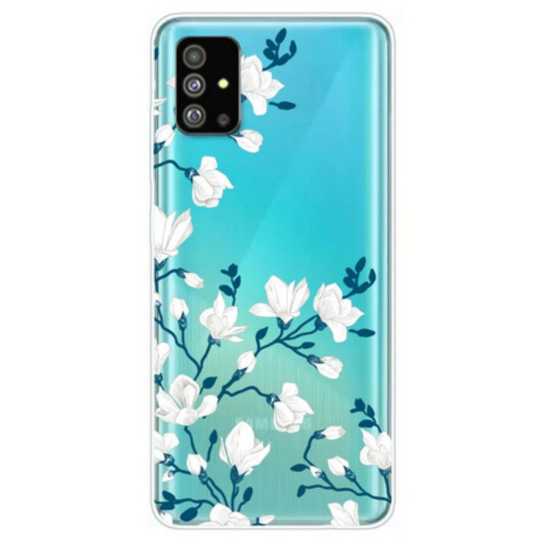 Deksel Til Samsung Galaxy S20 Hvite Blomster