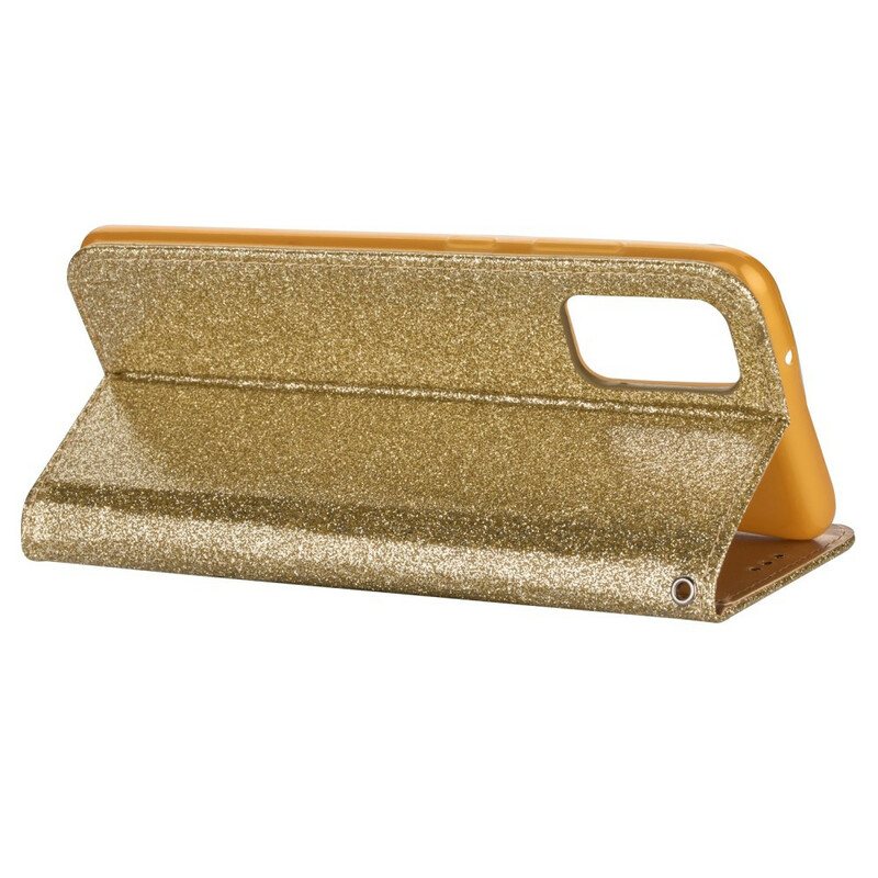 Folio Deksel Til Samsung Galaxy S20 Glitter Myntpung