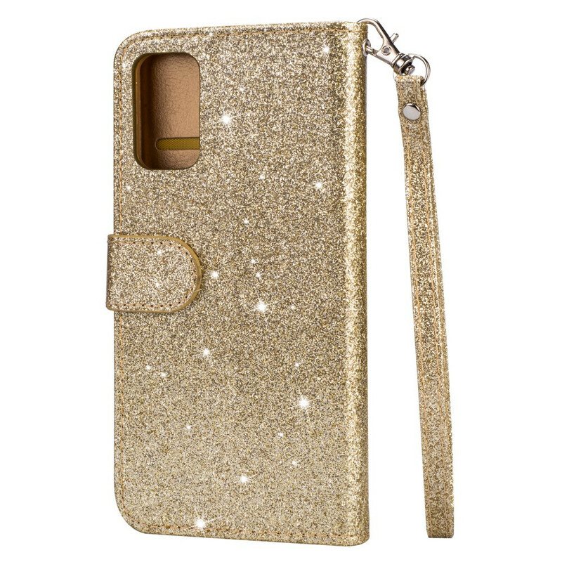 Folio Deksel Til Samsung Galaxy S20 Glitter Myntpung