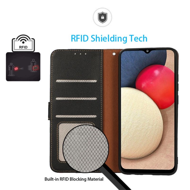 Folio Deksel Til Google Pixel 8 Litchi Style Rfid Khazneh