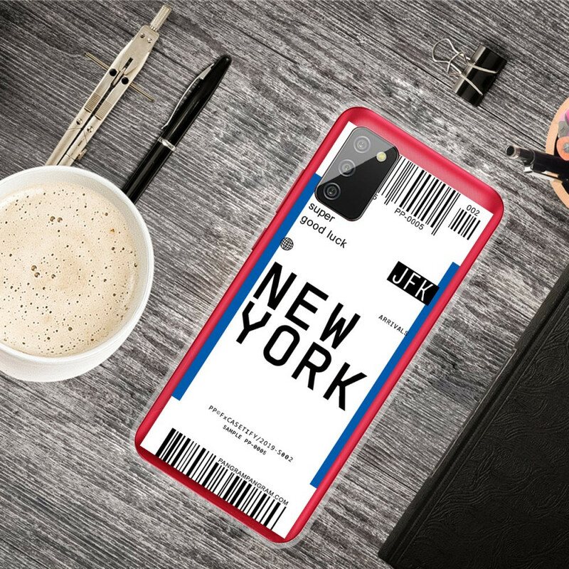 Deksel Til Samsung Galaxy A02s Boardingkort Til New York