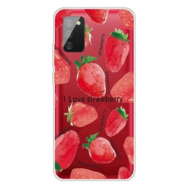 Deksel Til Samsung Galaxy A02s Strawberries / Jeg Elsker Jordbær