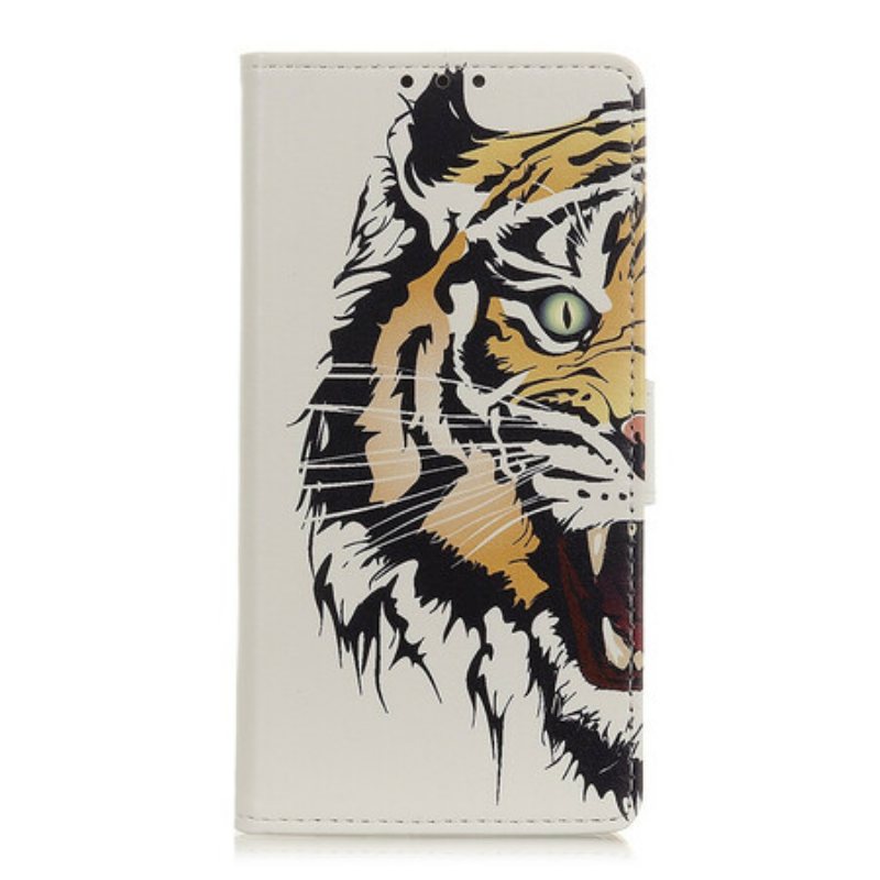 Folio Deksel Til Samsung Galaxy A02s Heftig Tiger