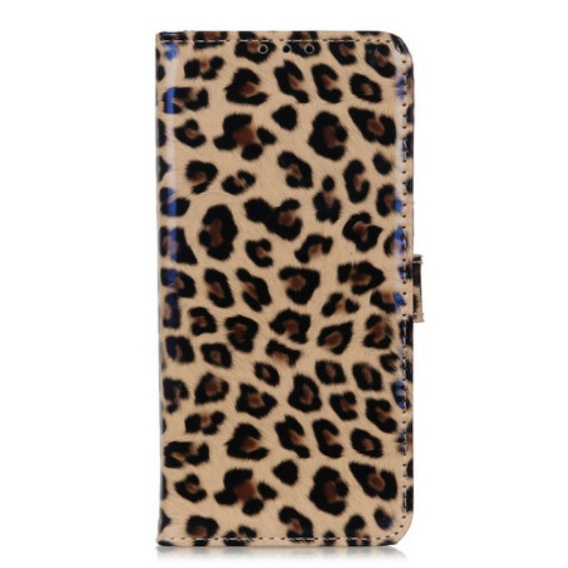 Folio Deksel Til Samsung Galaxy A02s Vanlig Leopard