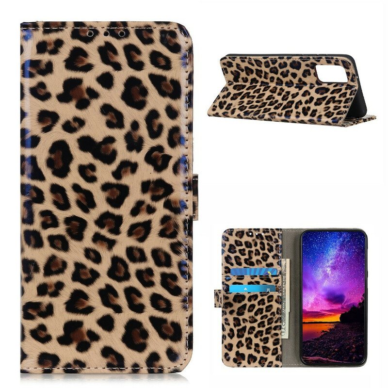 Folio Deksel Til Samsung Galaxy A02s Vanlig Leopard