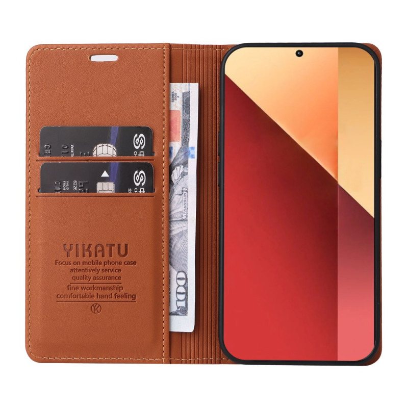 Folio Deksel Xiaomi Redmi Note 13 Pro 4g Magnetisk Yikatu