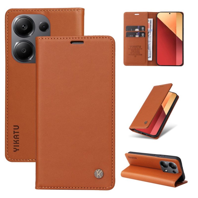 Folio Deksel Xiaomi Redmi Note 13 Pro 4g Magnetisk Yikatu