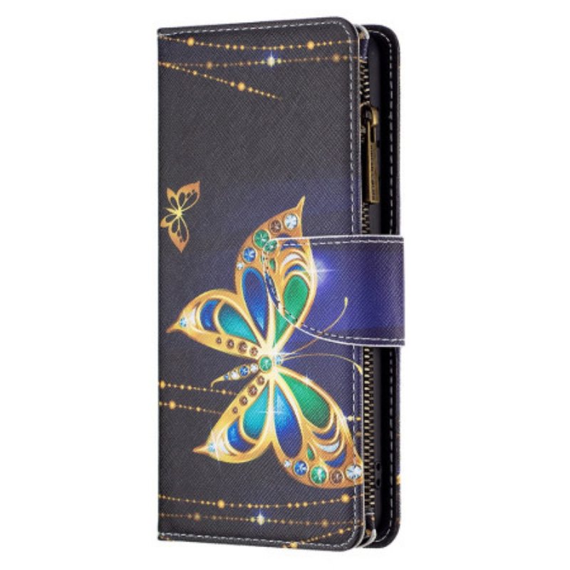 Folio Deksel Xiaomi Redmi Note 13 Pro 4g Strass Sommerfugllommebok Med Stropp