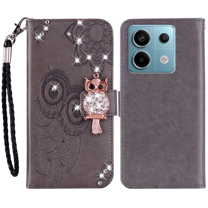 Folio Deksel Xiaomi Redmi Note 13 Pro 4g Uglelanyard Charm Beskyttelse Deksel