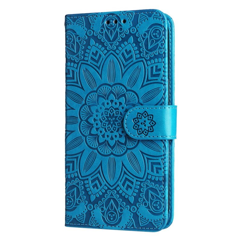 Lærdeksel Folio Deksel Xiaomi Redmi Note 13 Pro 4g Mandala Med Stropp