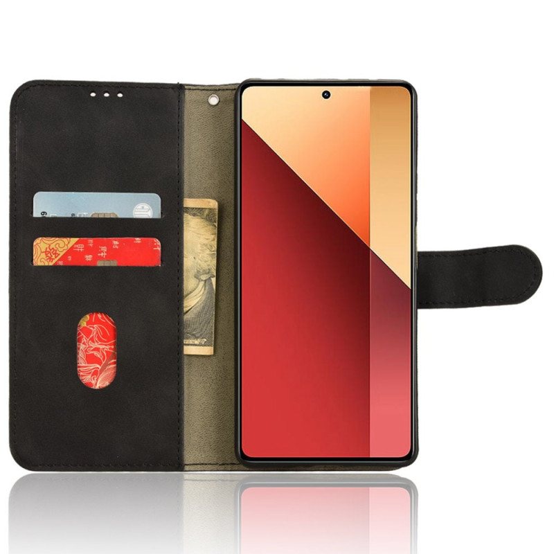 Lærdeksel Folio Deksel Xiaomi Redmi Note 13 Pro 4g Mobildeksel Semsket Skinneffekt