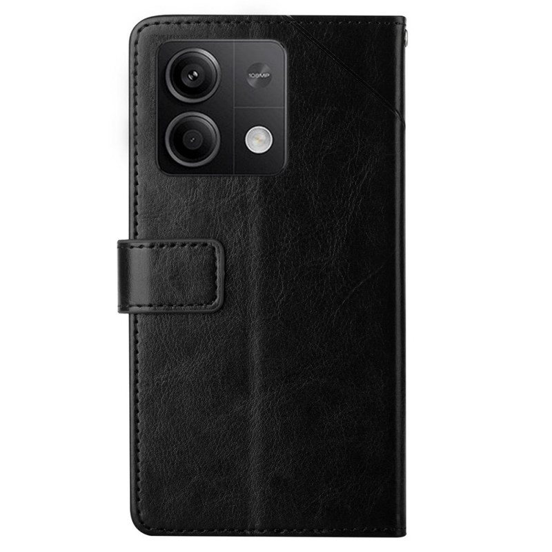 Lærdeksel Folio Deksel Xiaomi Redmi Note 13 Pro 4g Mobildeksel Y-remdesign