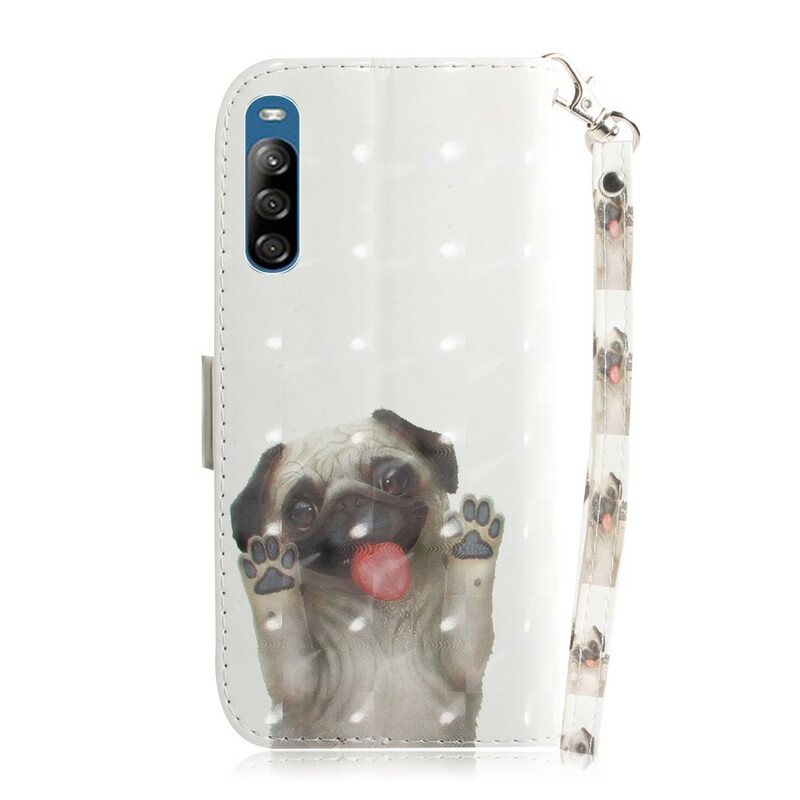 Folio Deksel Til Sony Xperia L4 Med Kjede Elsker My Dog Thong