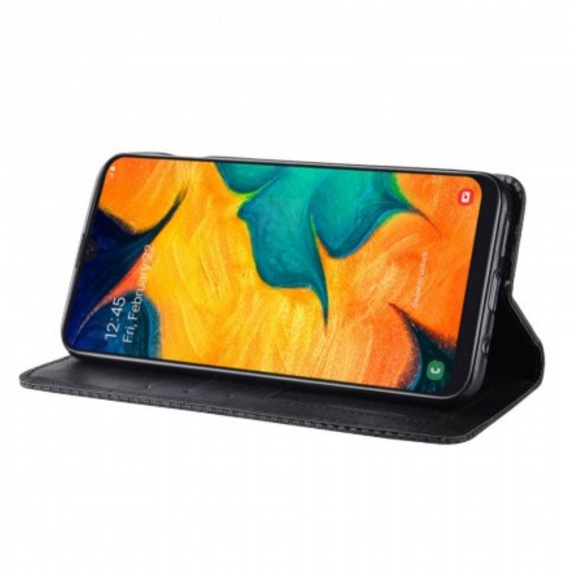 Beskyttelse Deksel Til Samsung Galaxy A40 Folio Deksel Stilisert Vintage Skinneffekt