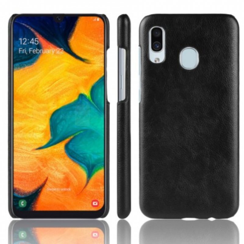 Deksel Til Samsung Galaxy A40 Litchi Skinneffekt