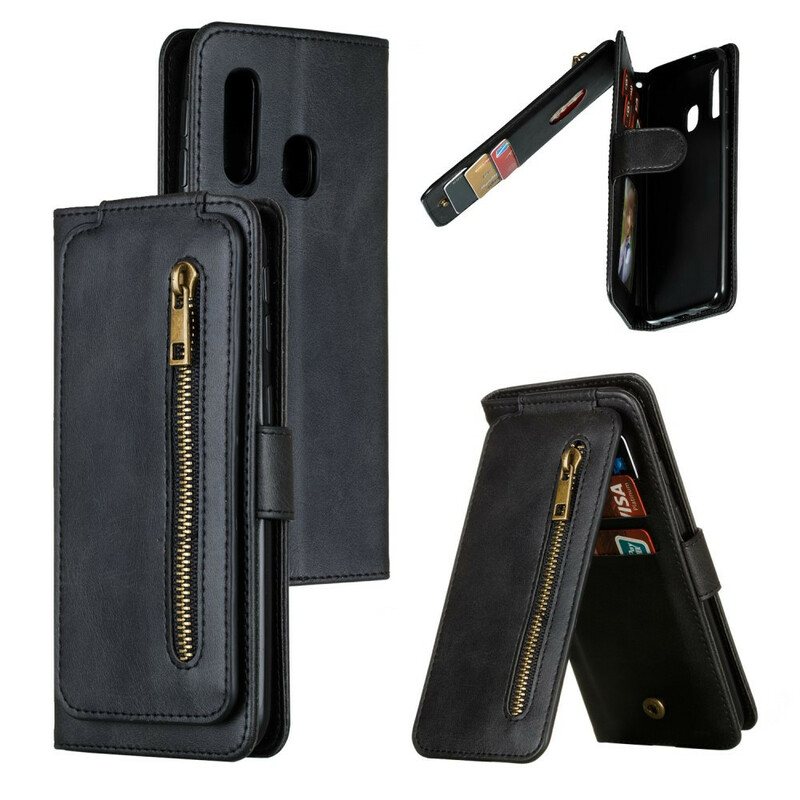 Folio Deksel Til Samsung Galaxy A40 Med Kjede Lanyard-forestillinger