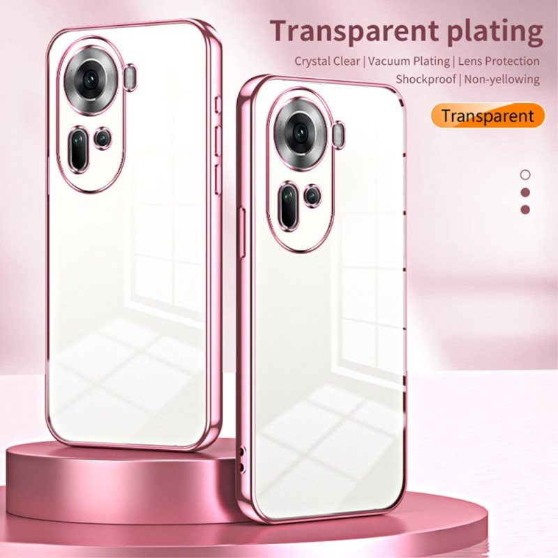 Deksel Oppo Reno 11 5g Transparente Metalliske Kanter