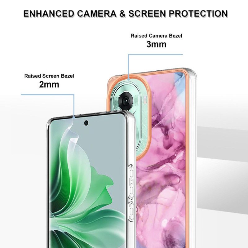 Deksel Til Oppo Reno 11 5g Marmorstil