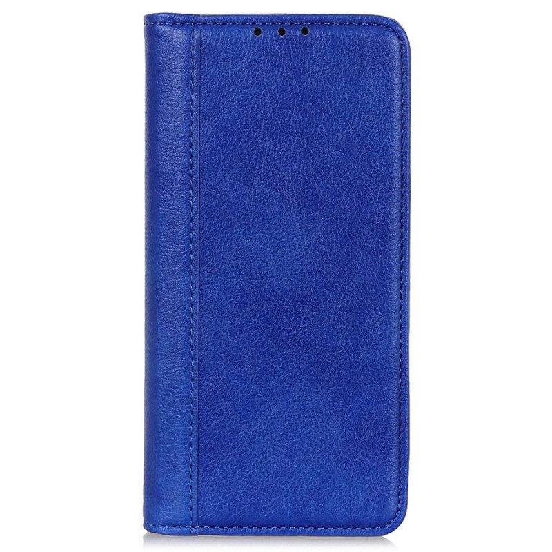 Folio Deksel Lær Oppo Reno 11 5g Mobildeksel Litchi Texture Split Leather