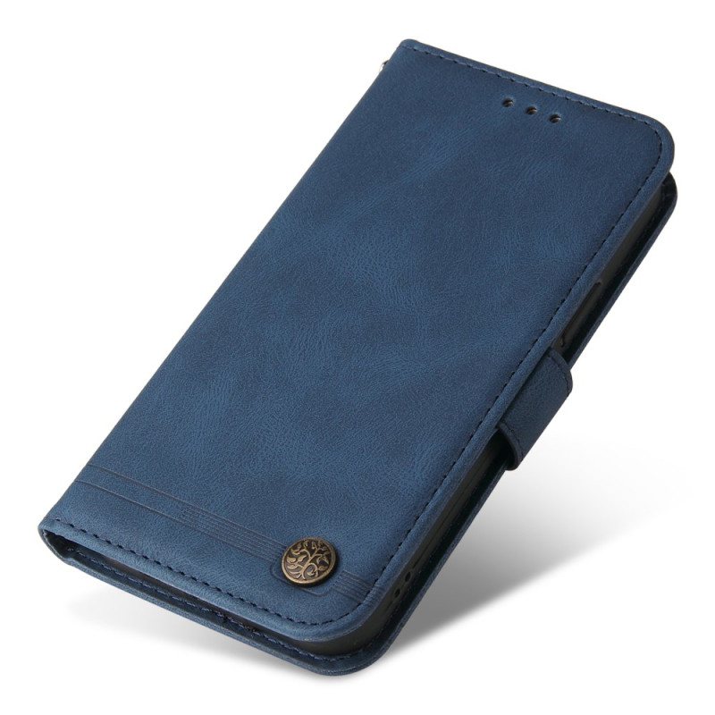 Folio Deksel Oppo Reno 11 5g Rivet Suede Effekt Beskyttelse Deksel