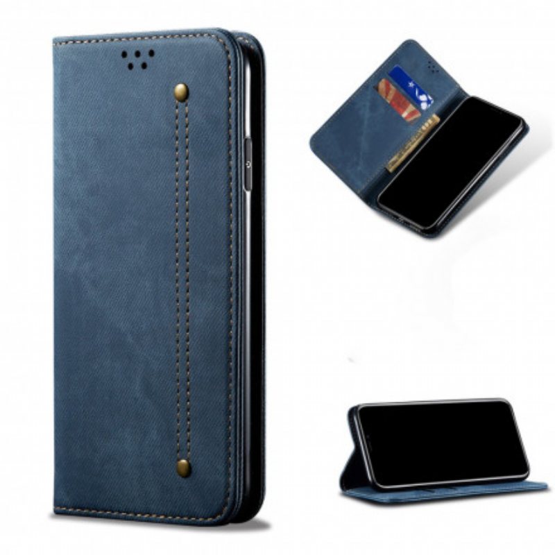 Beskyttelse Deksel Til Xiaomi Redmi Note 9T Folio Deksel Denim Stoff