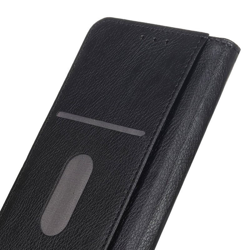 Beskyttelse Deksel Til Moto G200 5G Folio Deksel Lychee Split Leather Texture