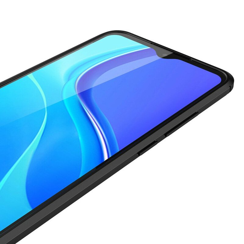 Deksel Til Xiaomi Redmi 9A Dobbel Linje Litchi Leather Effect