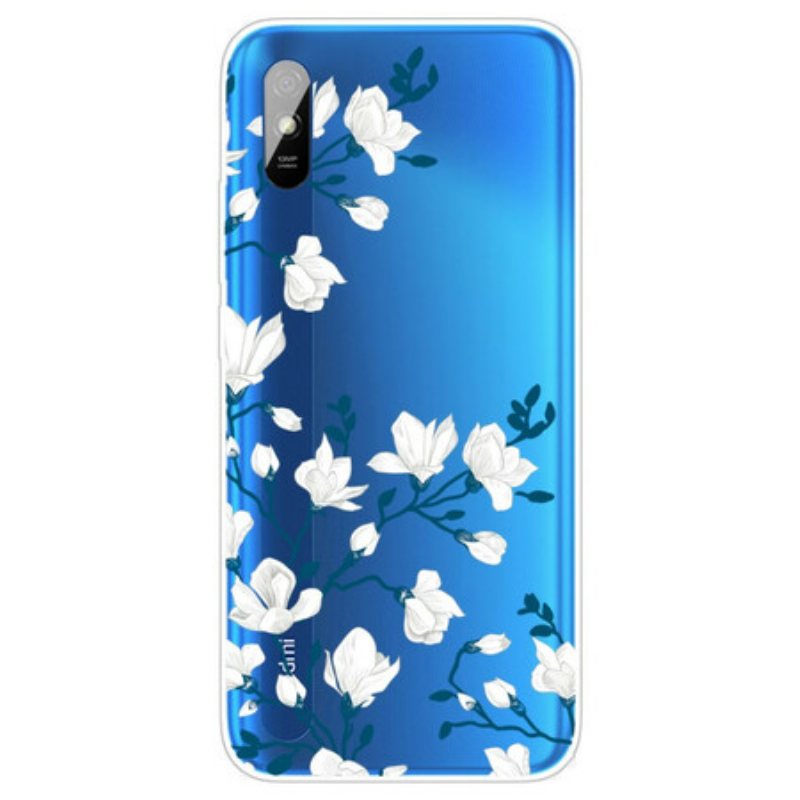 Deksel Til Xiaomi Redmi 9A Hvite Blomster