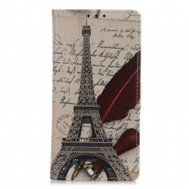 Folio Deksel Til Xiaomi Redmi 9A Poetens Eiffeltårn