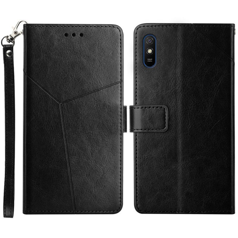 Folio Deksel Til Xiaomi Redmi 9A Stil Leather Geo Y Design