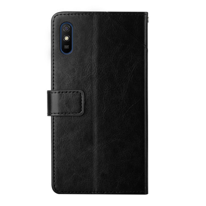 Folio Deksel Til Xiaomi Redmi 9A Stil Leather Geo Y Design