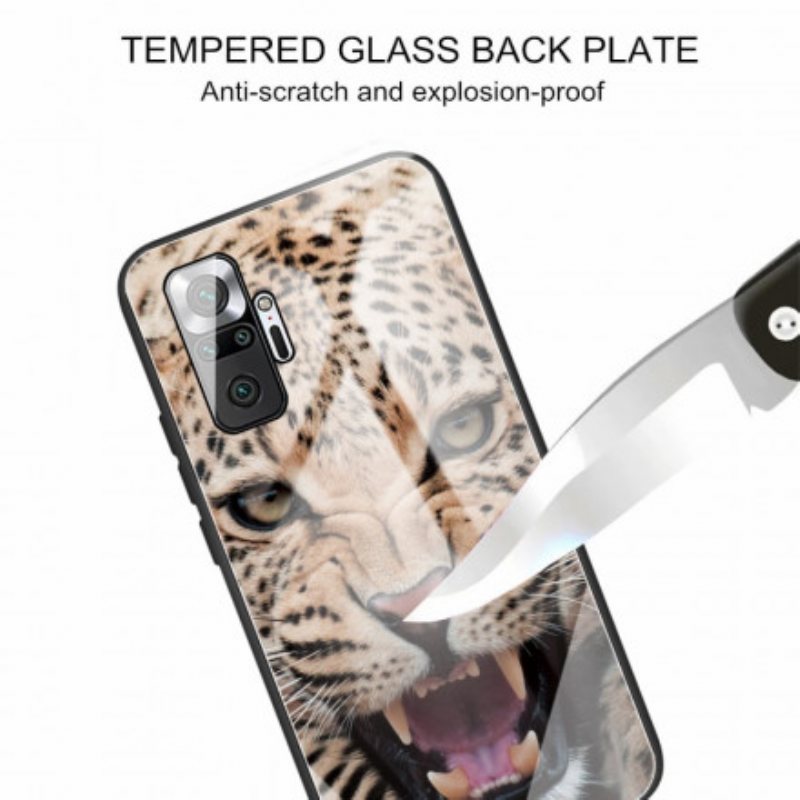 Deksel Til Xiaomi Redmi Note 10 Pro Leopard Herdet Glass