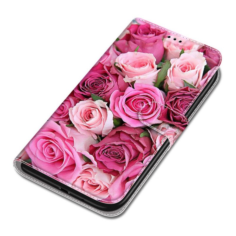 Folio Deksel Til Xiaomi Redmi Note 10 Pro Med Kjede Stropp Roses