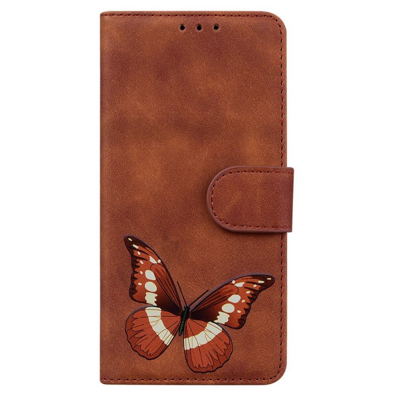 Folio Deksel Til Xiaomi Redmi Note 10 Pro Skin-touch Butterfly