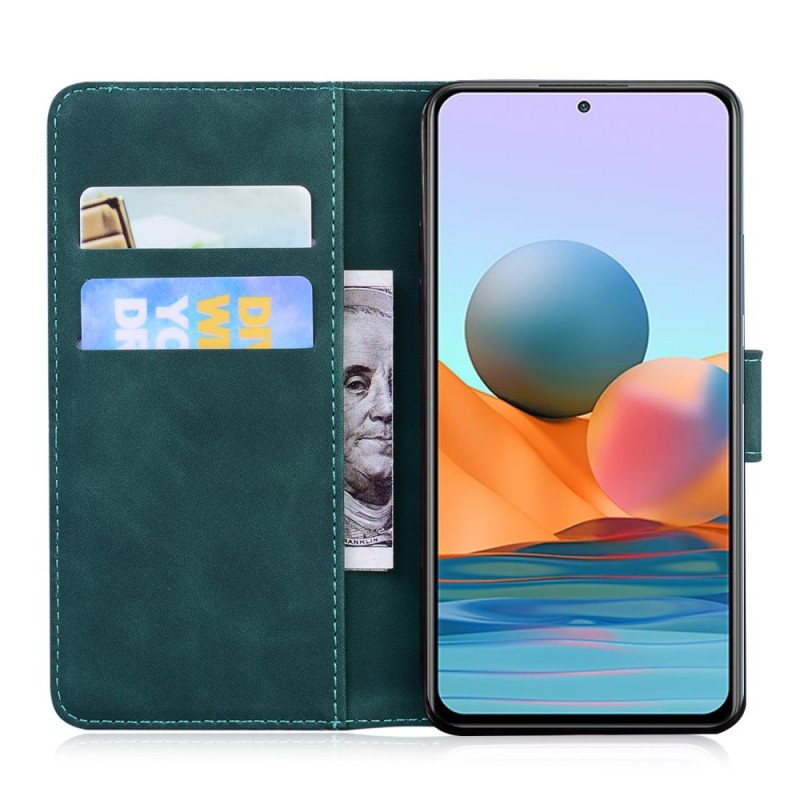 Folio Deksel Til Xiaomi Redmi Note 10 Pro Skin-touch Butterfly