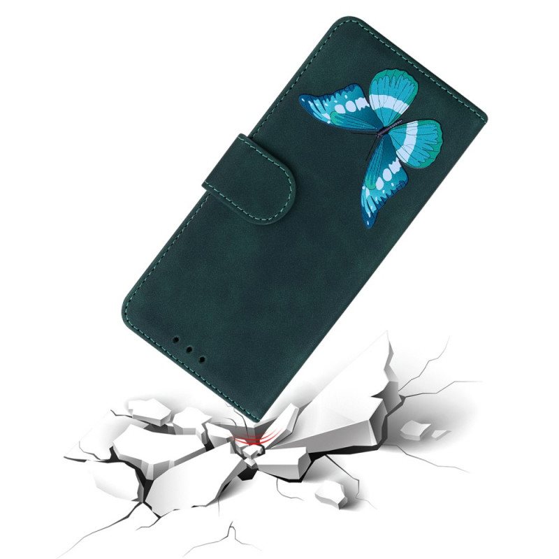 Folio Deksel Til Xiaomi Redmi Note 10 Pro Skin-touch Butterfly