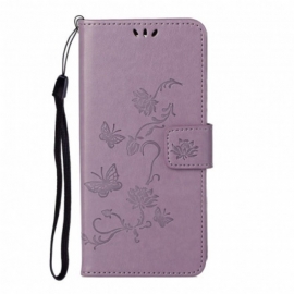 Folio Deksel Til Xiaomi Redmi Note 10 Pro Sommerfugler Og Blomster