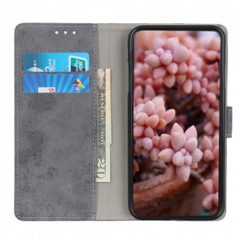 Folio Deksel Til Xiaomi Redmi Note 10 Pro Vintage Skinneffekt