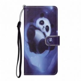 Lærdeksel Til Xiaomi Redmi Note 10 Pro Med Kjede Panda Space Med Snor